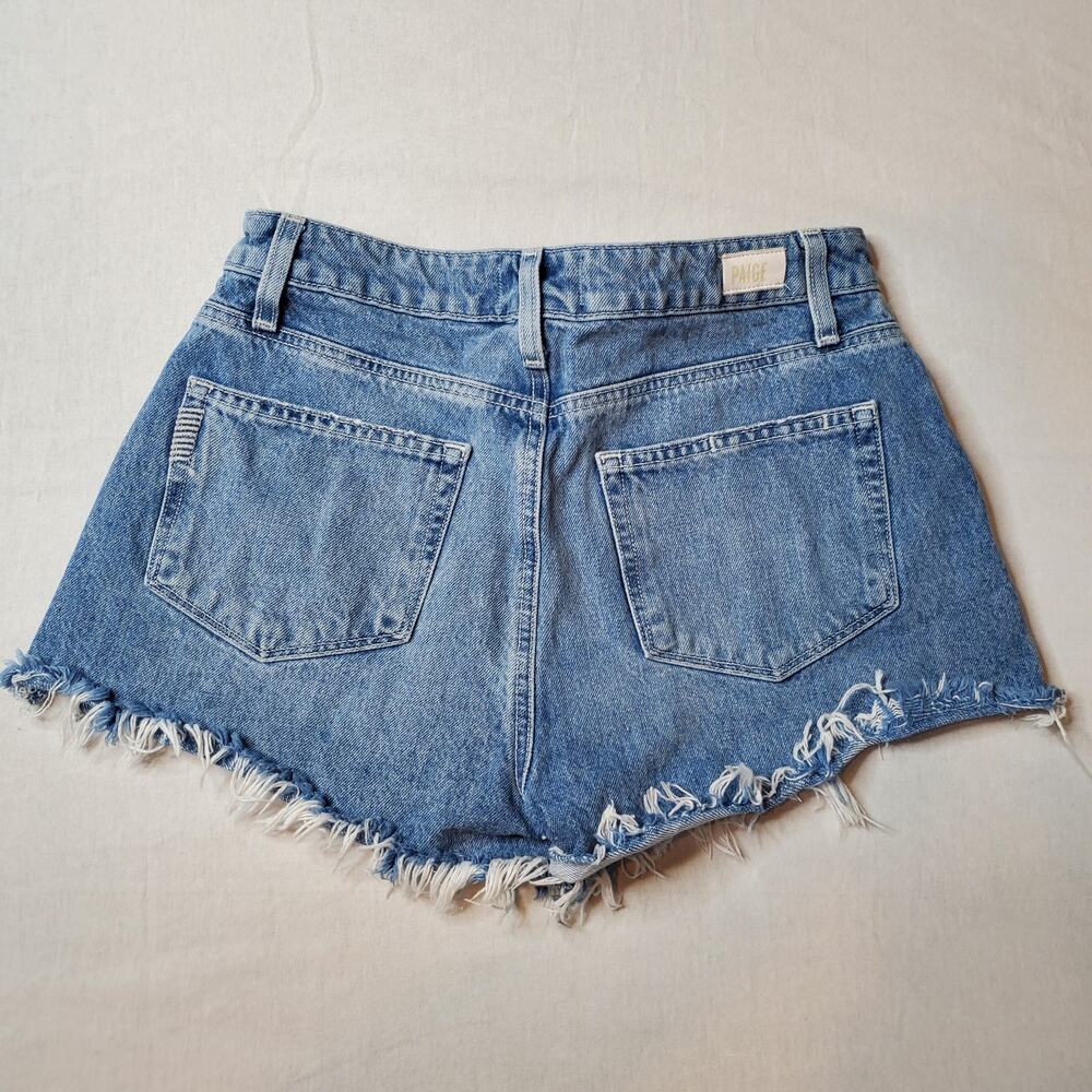 Paige Women's Size 28 Margot Denim Cutoff Jean Shorts High Rise Blue - Picture 3 of 7